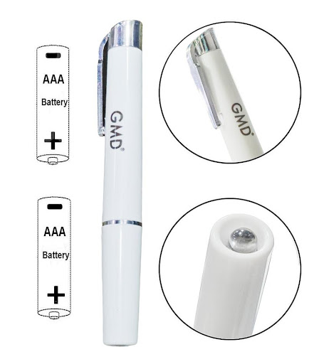 LINTERNA LUZ LED DE CONTACTO PLUS GMD GMD Caja x 1 Linterna portátil equipada con luz LED de alta intensidad, perfecta para uso médico y aplicaciones diversas. Su diseño compacto garantiza facilidad de manejo y precisión en la iluminación de áreas esp