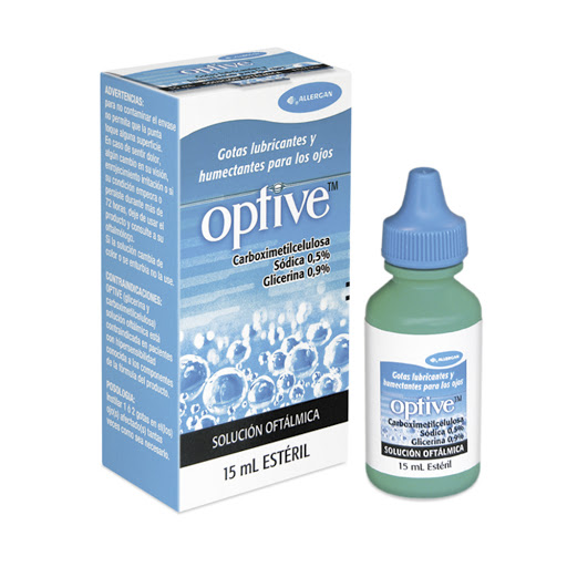 Optive Solución Carboximetilcelulosa + Glicerina 0.9% Lágrimas Artificiales Abbvie Frasco x 15 ml