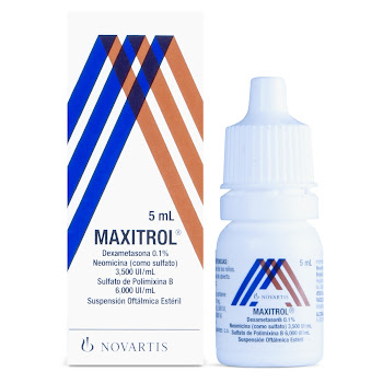 Maxitrol Dexametasona 0.1% Gotas Oftálmicas Estéril Frasco x 5 ml  
