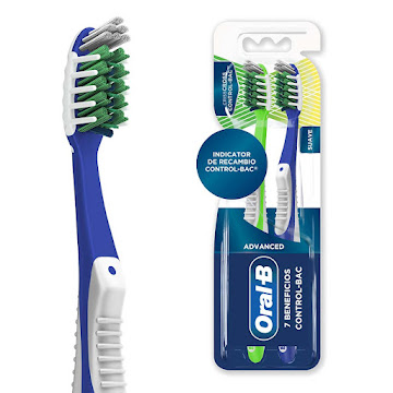 //Cepillo Dental Oral B Prosalud 7Beneficios Control Bac 40S x 2unds  