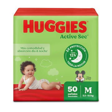 Pañales Huggies Active Sec Etapa 2/M Paquete x 50 und  