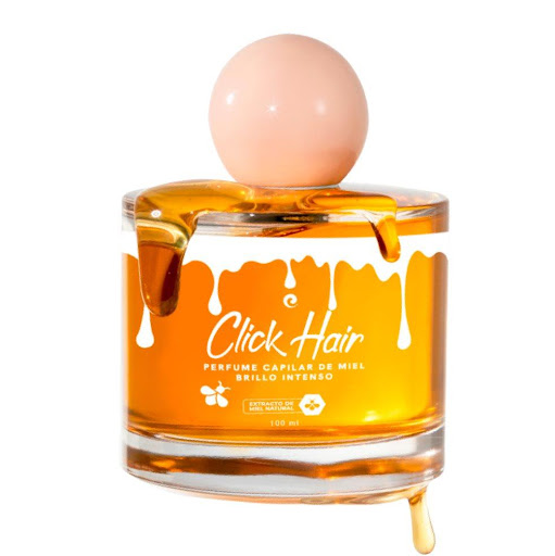 Perfume De Miel X 100 ML Click Hair  Botella x 1 Fragancia irresistible con notas elegantes y sutilmente dulces de alta concentración que garantiza una fijación excepcional, mientras potencia un brillo gracias al extracto de miel de abejas.

Fraganc