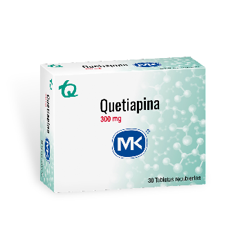 Quetiapina 300 mg MK  Caja x 30 Tabletas  