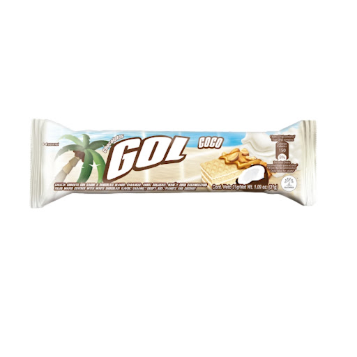 Chocolatina Gol Chocolate Blaco Con Coco x 31 gr