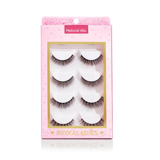 Pestañas Postizas Natural Mix Bryka Caja x 4pares 
