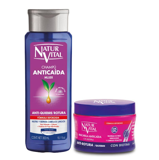 Kit Naturvital Anticaída y Antirotura NATURVTAL Frasco x 2 Und Línea capilar ideal para la prevención de la caída y la rotura del cabello.

Champú: Las vitaminas A, B, B7, E, F, H mantienen el equilibrio natural del cuero cabelludo y previenen la caída del cabell