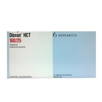 Diovan HCT Valsartán + Hidroclorotiazida 160/25mg Novartis Caja x 14 Tabletas  