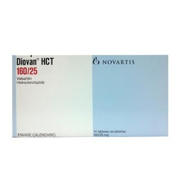 Diovan HCT Valsartán + Hidroclorotiazida 160/25mg Novartis Caja x 14 Tabletas  