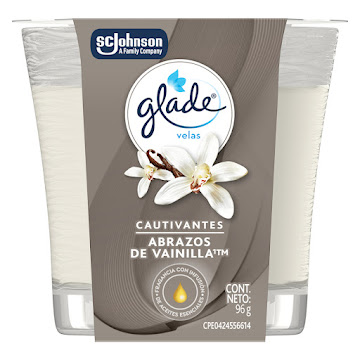 Vela Aromatizante Glade Abrazos De Vainilla Frasco x 96 gr  