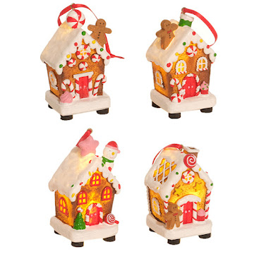 Adorno Navideño Mays Villa Con Luz Led Surtido Bolsa x 1 und  