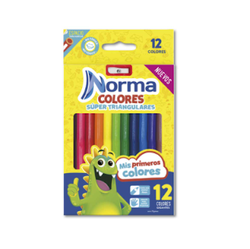 Colores Norma Super Triangulares Caja x 12 und  