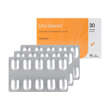 Uro-Vaxom Liofilizado de Eschericha Coli 6 mg Axon Caja x 30 Cápsulas  