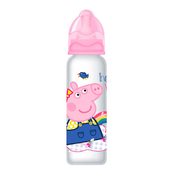 Solo Online Tetero Redondo  250ml   8oz Marca Peppa Pig Color Rosado 