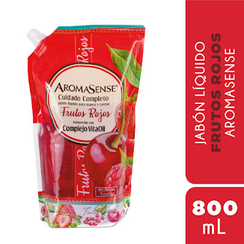 Jabón Cremoso Aromasense Frutos Rojos x 800 ml  