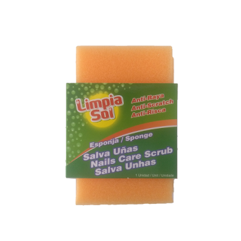 Esponja Limpiasol Salva Uñas Amarilla x 1 und  