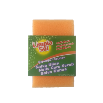 Esponja Limpiasol Salva Uñas Amarilla x 1 und  