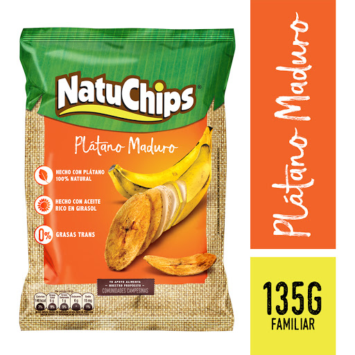 Pasabocas Natuchips Plátano Maduro L x 135 gr