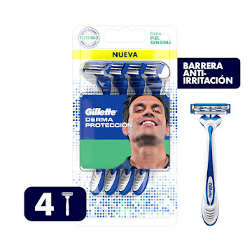 //Maquina de Afeitar Gillette Derma Protección x4 und  