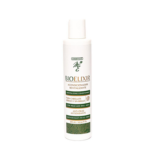 Acondicionador MYE, BIOELIXIR, X 300mL, X1 Cosméticos MyE Pote x 1 El acondicionador Bioelixir ha sido desarrollado para mejorar la suavidad, hidratación y manejabilidad del cabello, especialmente en fibras capilares que han sido sometidas a procesos químicos, exposi