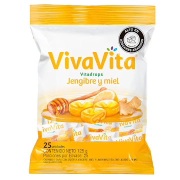 Caramelo Vivavita Jengibre y Miel x 125 gr  