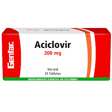 Aciclovir Genfar 200 mg Caja x 25 Tabletas  