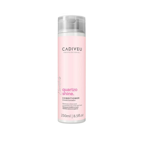 Acondicionador Quartzo Shine 250ml Cadiveu TARRO x 1 El acondicionador Quartzo Shine de uso diario está enriquecido con polímero protector para dejar el cabello brillante, suave y con un aspecto saludable. Favorece una suave nutrición del cabello y comb