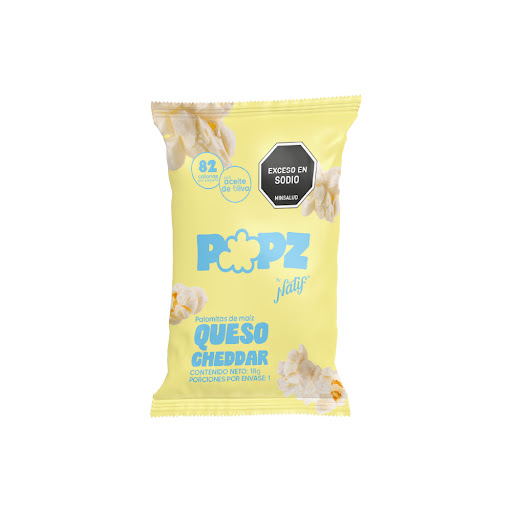 Crispetas Natif Popz Queso Cheddar Con Aceite De Oliva Natural Bolsa x 18 g