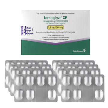 Kombiglyze 2.5/1000mg   Caja X56com. Bristol Saxagliptina Metformina     