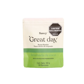 Great Day Savvy Magnesio Limonada Coco x 180 gr  