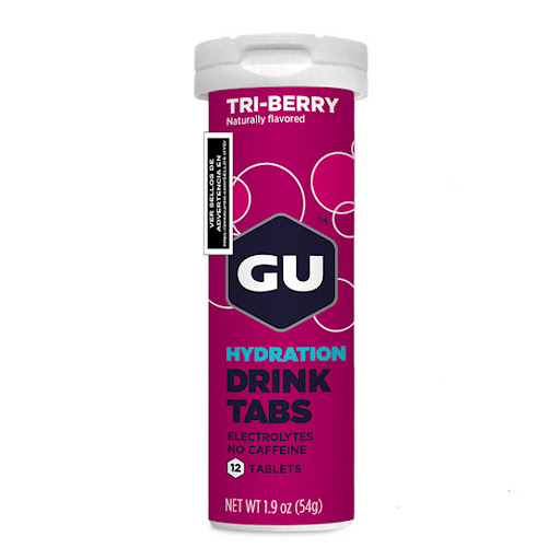 Discos Hidratantes Gu   Frutos Rojos Zona Cardio Tubo x 12 Tab