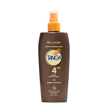 Bronceador Tanga Aceite   Spf 4 x 185 ml  