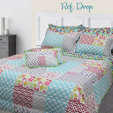 Solo Online Edredon Edredona   Primavera Doble Drop Verde X 1 Unidad 