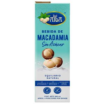 Bebida de Macadamia Del   Alba Sin Azúcar x 946 ml 