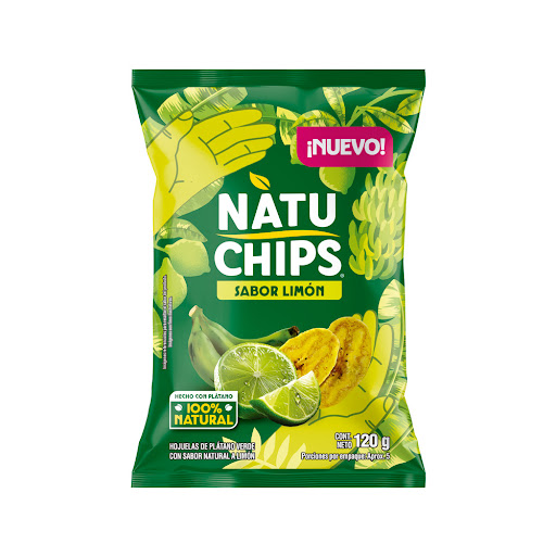 Pasabocas Natuchips Liso   Limon x 120 gr
