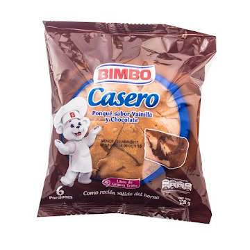 Ponqué Bimbo Casero   Vainilla Y Chocolate X220g                         