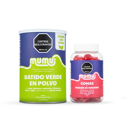 Combo Reduce Mumu Tarro x 500 gr Batido Verde en Polvo + Gomitas con Vinagre de Manzana

El Combo Reduce incluye Batido Verde y Gomas de Vinagre de Manzana, dos aliados que favorecen la digestión y la sensación de saciedad.

¿Por qué