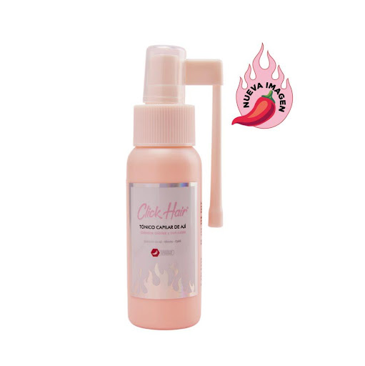 TÓNICO CAPILAR DE AJÍ CLICK HAIR  Tubo x 1 Tónico Capilar Estimulante Natural – Click Hair
El Tónico Capilar Click Hair está diseñado para nutrir profundamente el cuero cabelludo, fortalecer el folículo piloso y estimular el crecimiento del ca