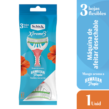 Máquina De Afeitar Schick Xtreme 3 Mujer Hawaiian Tropic x 1 und  