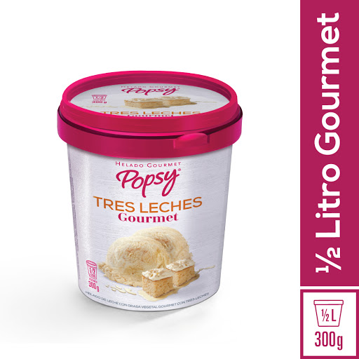 Helado Popsy Tres Leches 4 Porciones x 1/2 lt x 300 gr