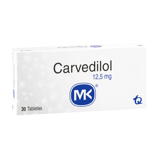 Carvedilol MK 12.5 mg Caja x 30 Tabletas