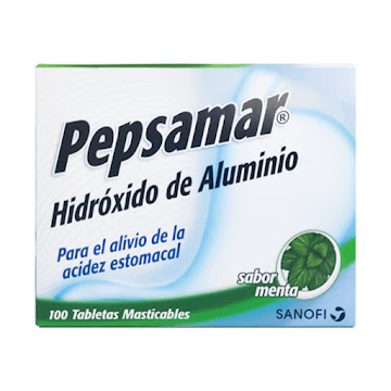 Pepsamar Hidroxido De   Aluminio Sabor Menta Sanofi Caja x 100 Tab  