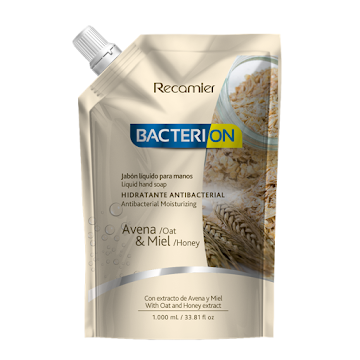 Jabón Líquido Bacterion Recamier Avena Y Miel x 500 ml  