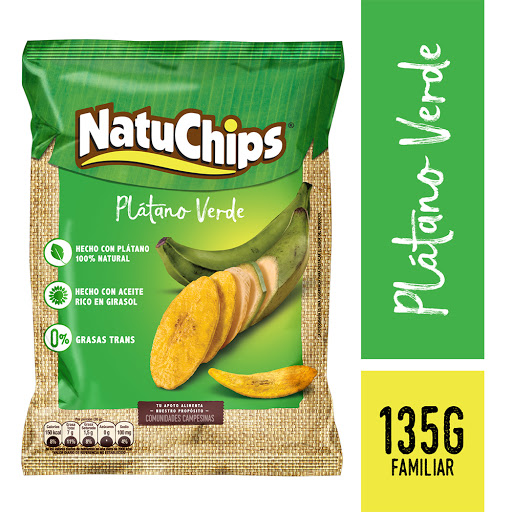 Pasabocas Natuchips Plátano Verde L x 135 gr
