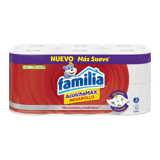 Papel Higiénico Familia Acolchamax Megarollo Paquete x 12 Rollos