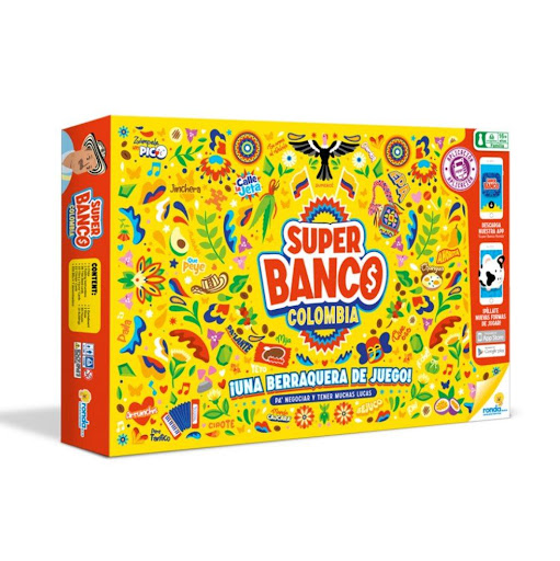 Juegos de Mesa Super Banco Colombia Ronda Ronda Caja x 1 ¡Una berraquera de juegos! Pa´negociar y tener muchas lucas.¡Mi Veci! Arma la recochita con tus parecer@s, tus taitas o tu arrocito en bajo.Con Super Banco Colombia puedes jugar y hacerte las luquitas