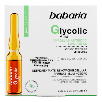 Ampollas Faciales Babaria Con Ácido Glicólico x 5 und  