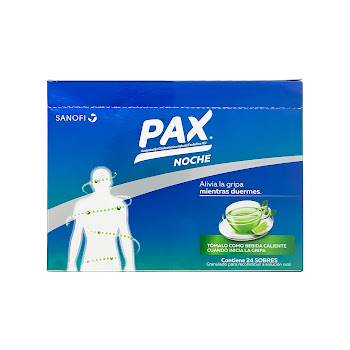 Pax Noche Limón Acetaminofén + Fenilefrina + Clorfenirinamina 500mg/10mg/2mg Eurofarma Sobre x 6 gr  