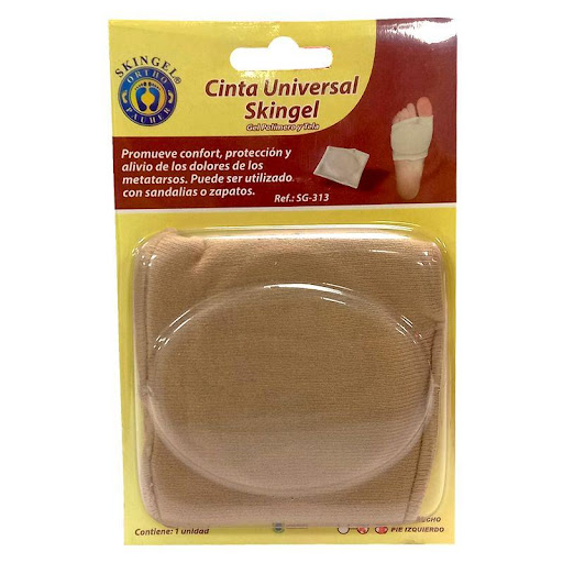 Apoyo Plantar Universal L Izquierdo Ortho Pauher Orthopauher Individual x 1 Este apoyo plantar elaborado en tejido y una almohadilla interna en gel polímero para brindar soporte en el metatarso del pie