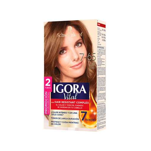 Tinte Igora Vital 7-65 Café Moca Claro Caja x 1 und