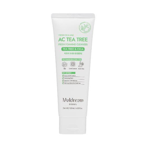 Jabón Facial Espumoso Sebo Regulador con Arbol de Te x 120 Ml Muldream Tubo x 1 und undefined
